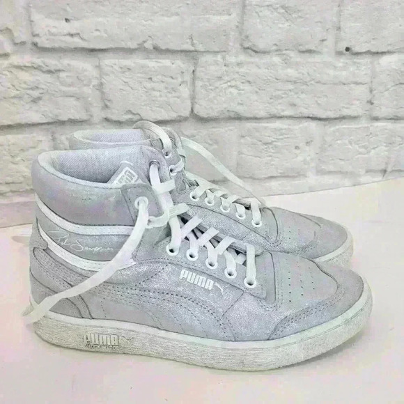 Puma silver high tops Shoes   Sz 6 - Picture 5 of 11
